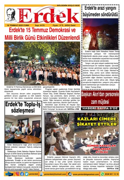 Erdek’te Yerel Haberler: 18 Temmuz 2025 Tarihli Gelişmeler