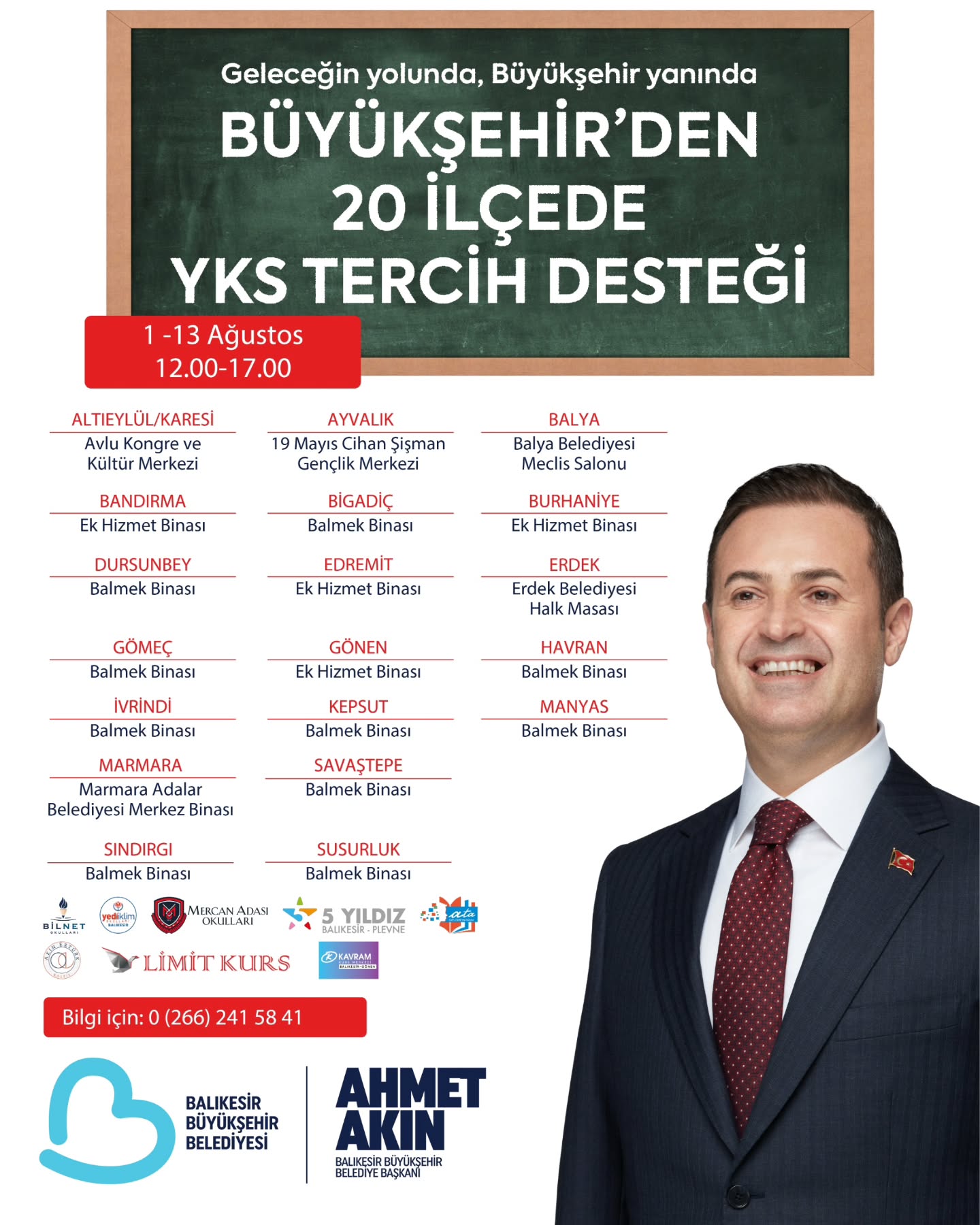 Balıkesir Büyükşehir Belediyesi YKS Tercih Döneminde Öğrencilere Destek Veriyor