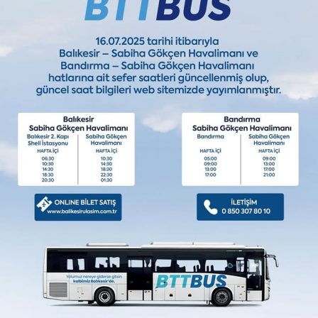 Balıkesir’den Sabiha Gökçen Havalimanı Sefer Saatleri Güncellendi