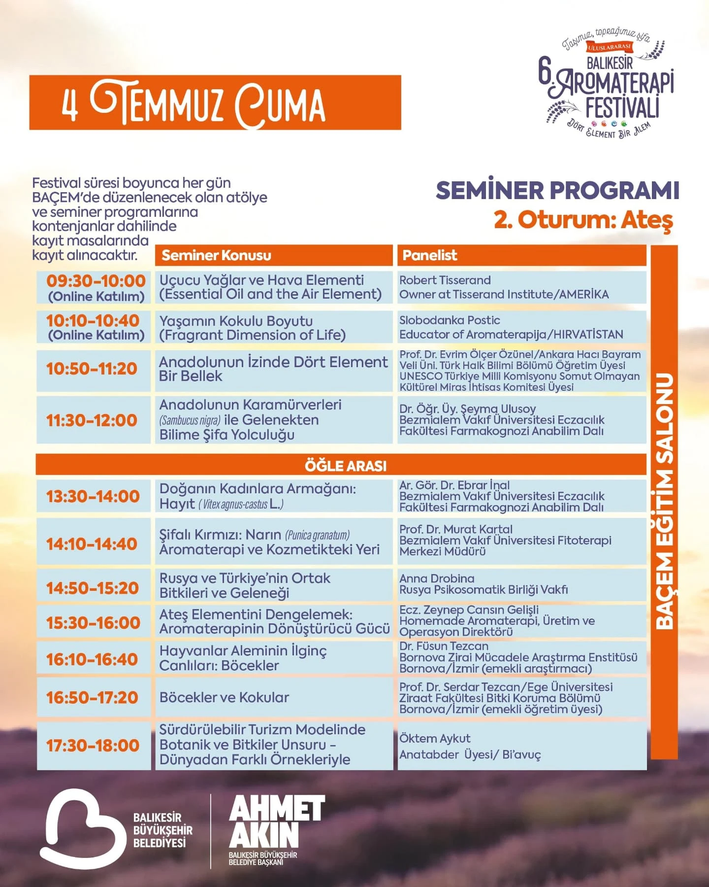 Balıkesir’de Şifa Dolu Uluslararası Aroma Terapi Festivali Başlıyor