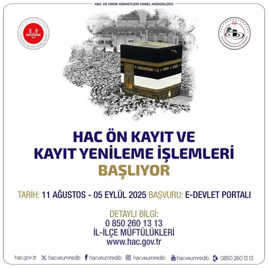 2026 Hac Ön Kayıtları 11 Ağustos’ta Başlıyor