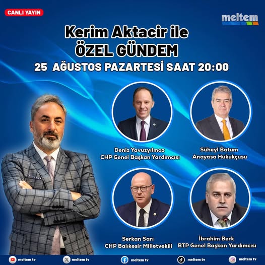 Türkiye-Irak Gelişmeleri ve Balıkesir Depremi Özel Gündem’de Ele Alınacak