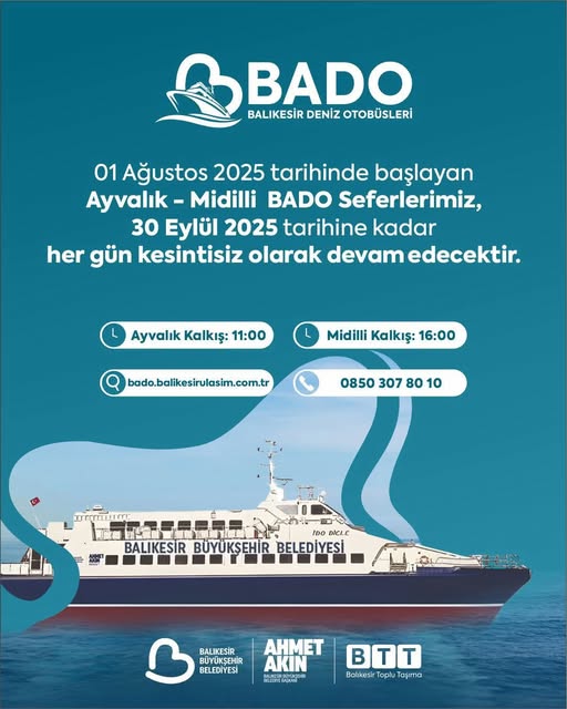 Ayvalık Midilli Feribot Seferlerinde Önemli Güncelleme