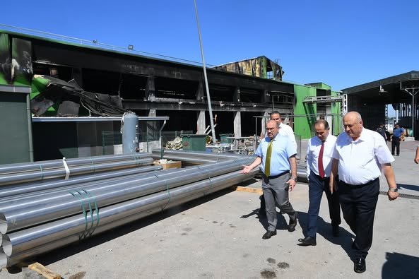 Gönen’deki Teksüt Fabrikasında Yangın Sonrası Üretim Çalışmaları İncelemeye Alındı
