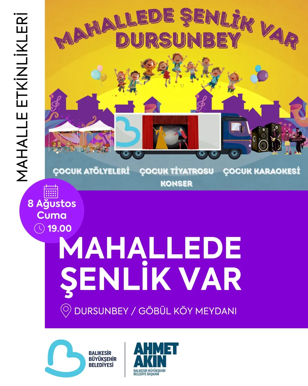 Dursunbey’de Çocuk Şenliğiyle Eğlence Rüzgarı