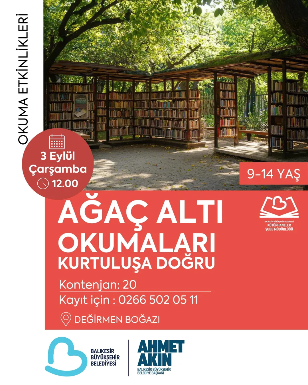 Balıkesir’de Minikleri Kurtuluş Rüyalarına Götüren Ağaç Altı Okumaları Başlıyor