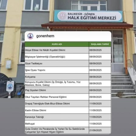 Gönen Halk Eğitim Merkezi’nden Yeni Dönem Kurs Duyurusu