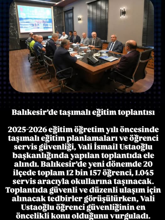 Balıkesir’de Taşımalı Eğitim Güvenliği İçin Toplantı Düzenlendi