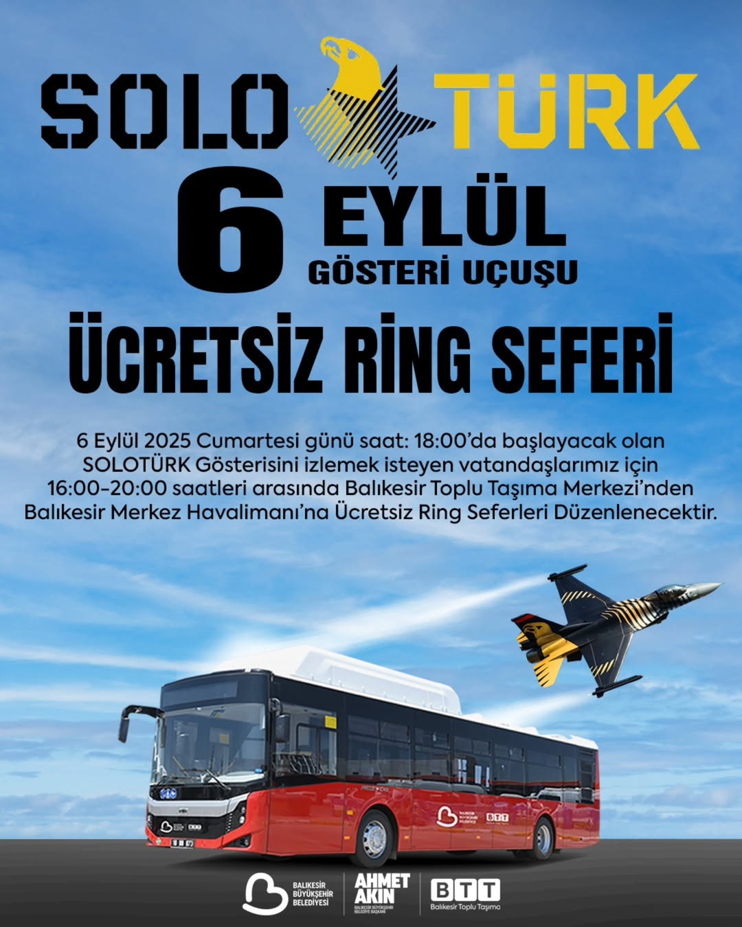 Balıkesir Kurtuluş Günü’nde Solo Türk Gösterisi Düzenleniyor