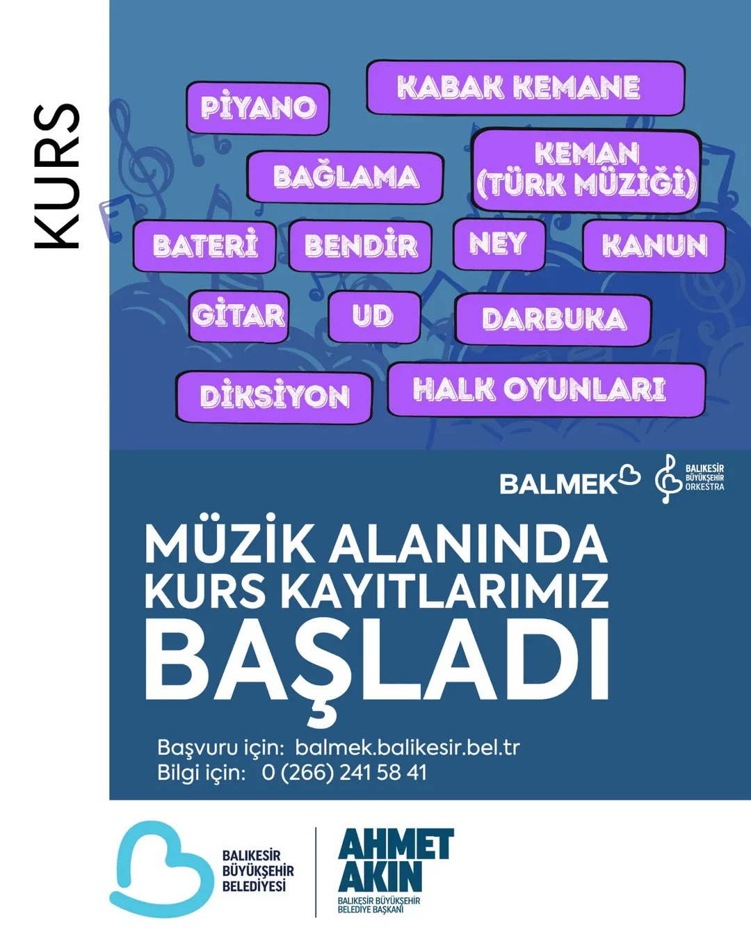 Balıkesir’de Müzik Kursları Başlıyor: BALMEK ile Yeni Eğitim Dönemi