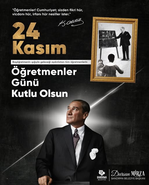 Bandırma Belediye Başkanı, 24 Kasım Öğretmenler Günü’nü Kutladı