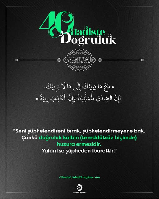 Bandırma Müftülüğü’nden Anlamlı Hadis Paylaşımı: “Şüphe ve Doğruluk Üzerine”