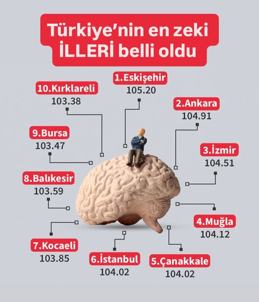 Türkiye’nin En Zeki İlleri Belli Oldu: Eskişehir, Ankara ve İzmir İlk Üçte