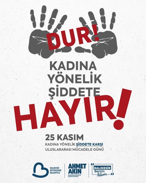 Balıkesir’de 25 Kasım’da Kadına Yönelik Şiddete Karşı Güçlü Mesaj