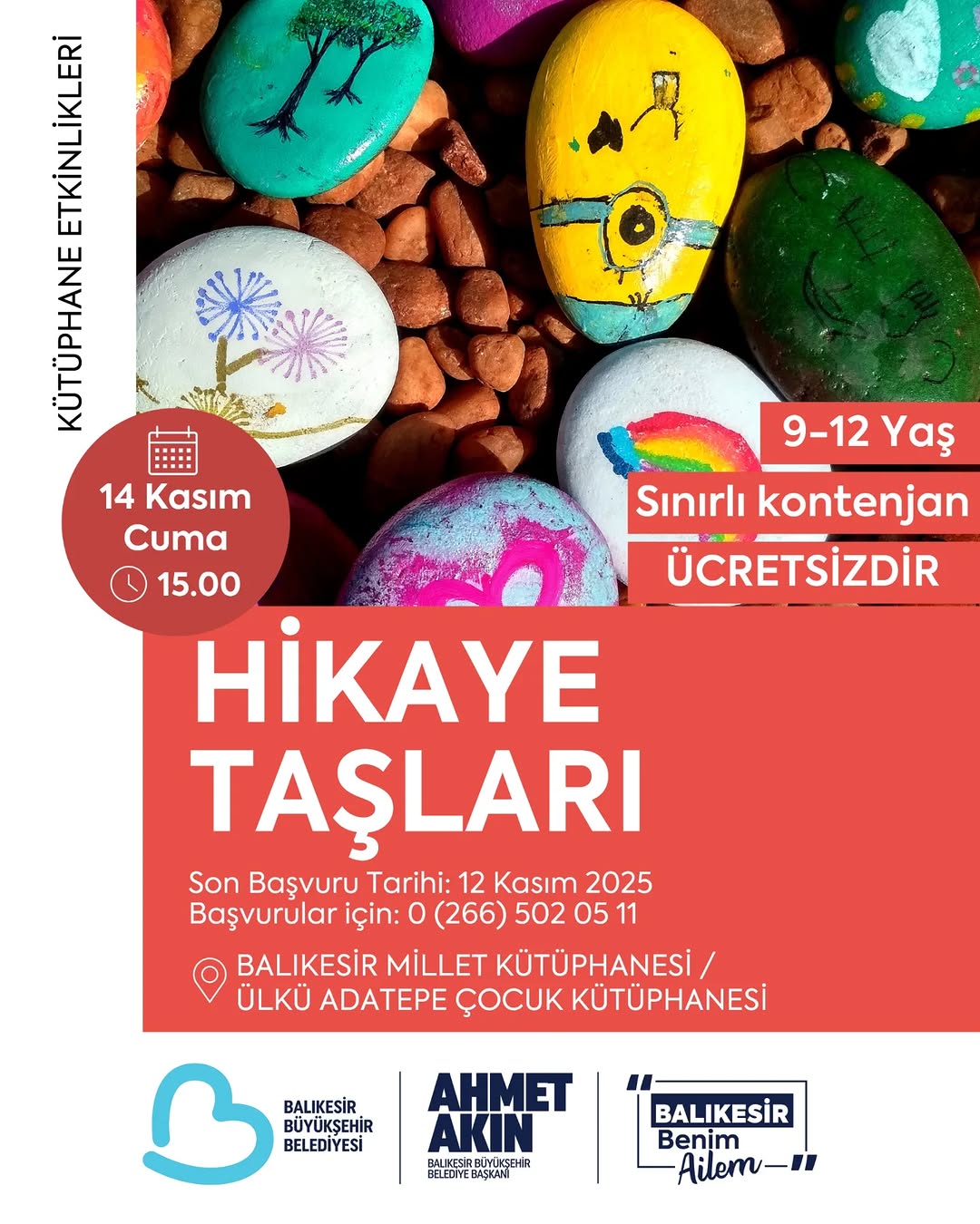 Balıkesir’de Çocuklar Taş Boyama Atölyesi ile Hayallerini Renklendiriyor