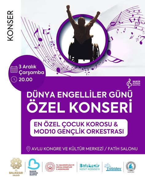 Balıkesir’de 3 Aralık Dünya Engelliler Günü’ne Özel Anlamlı Konser