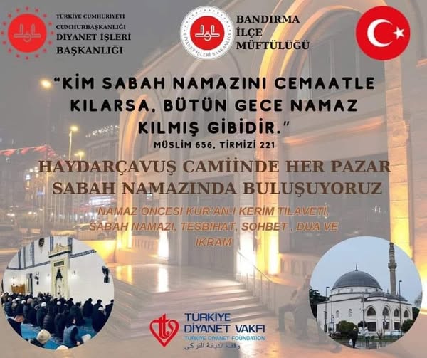 Bandırma’da Sabah Namazı Buluşması ile Kardeşlik Bağları Güçleniyor