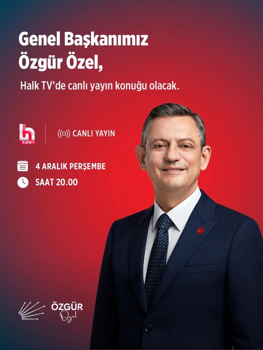 Özgür Özel, Bugün Halk TV’de Canlı Yayında